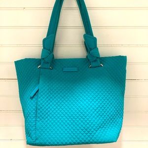 Vera Bradley Teal Quilted Tote Bag